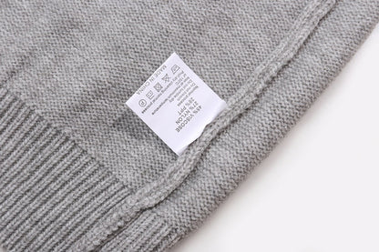 AMRI Grey Core Knitted Sweater Hoodie