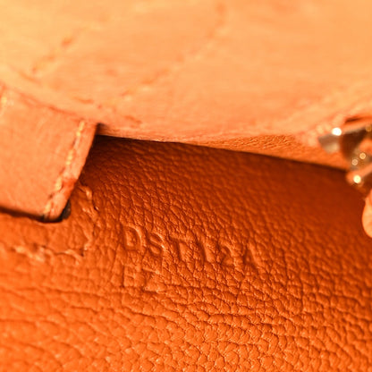 Ostrich Kelly Sellier 25 Abricot