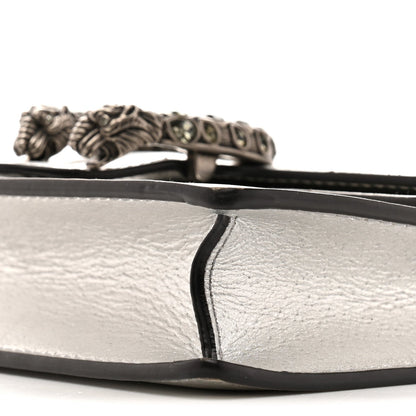 Metallic Calfskin Super Mini Dionysus Shoulder Bag Silver