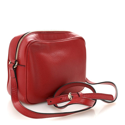 Pebbled Calfskin Small Soho Disco Bag Tabasco Red