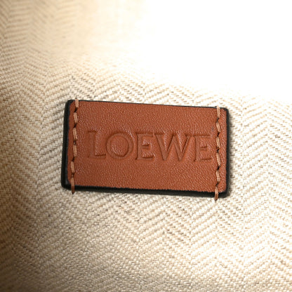 Supple Smooth Calfskin Jacquard Cubi Crossbody Bag Tan