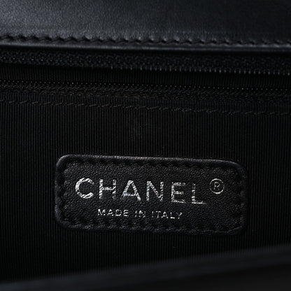 Lambskin Quilted New Medium Boy Flap Black