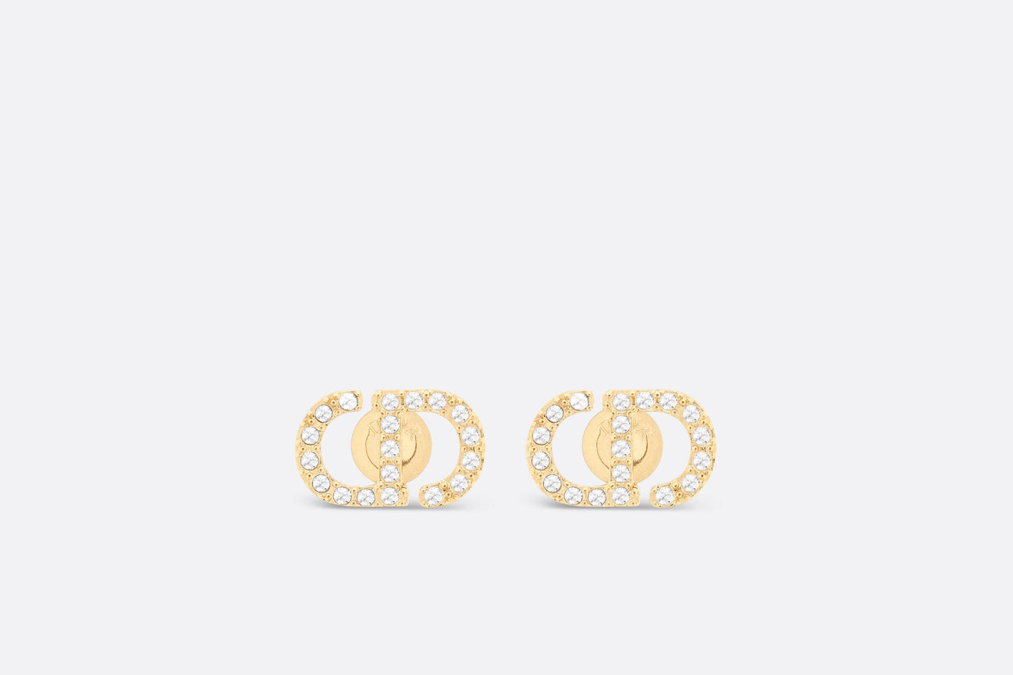 CHRISTIAN DIOR Petit CD Stud Earrings Gold-Finish Metal(Mini/Gold)