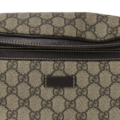 GG Supreme Monogram Belt Bag Dark Brown