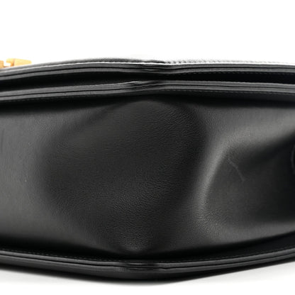Lambskin Quilted Medium Boy Flap Black