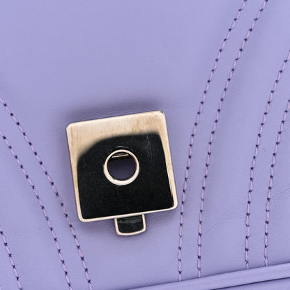 Calfskin Matelasse Small GG Marmont Shoulder Bag Lapis