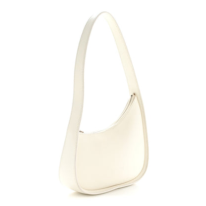Smooth Calfskin Half Moon Shoulder Bag New Ivory