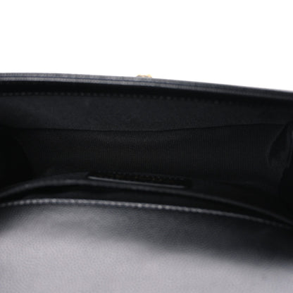 Caviar Quilted Small Boy Flap Black