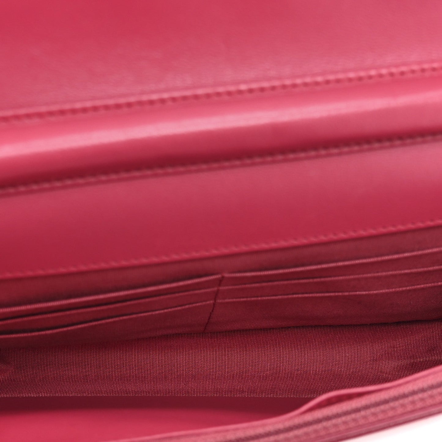 Lambskin Quilted Boy Wallet On Chain WOC Dark Fuchsia