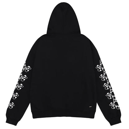 AMRI Checkered Bones Cotton Hoodies