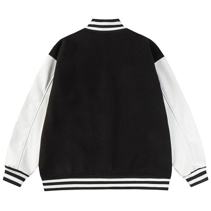 AMRI Logo-Appliquéd Leather Bomber Jacket