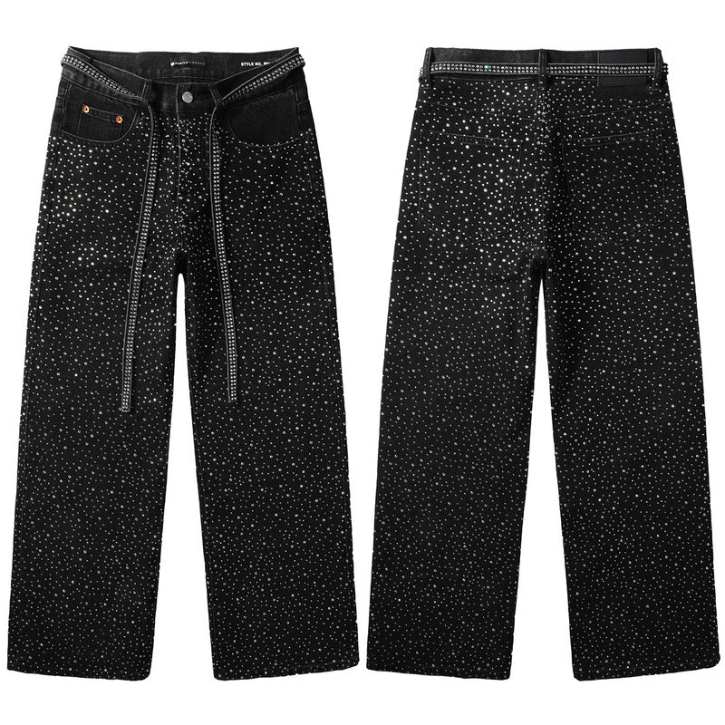 Purple Brand Crystal Diamond Jeans #9128