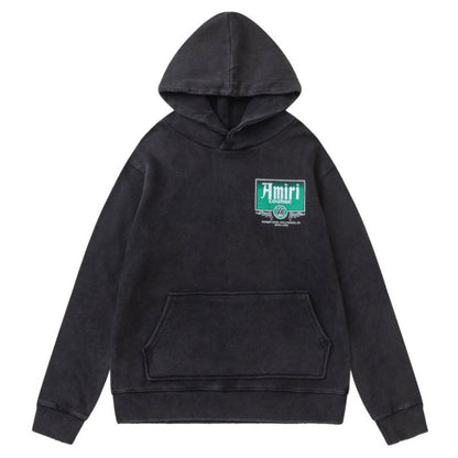 AMRl Lounge Crystal Embellished Cotton Graphic Hoodie