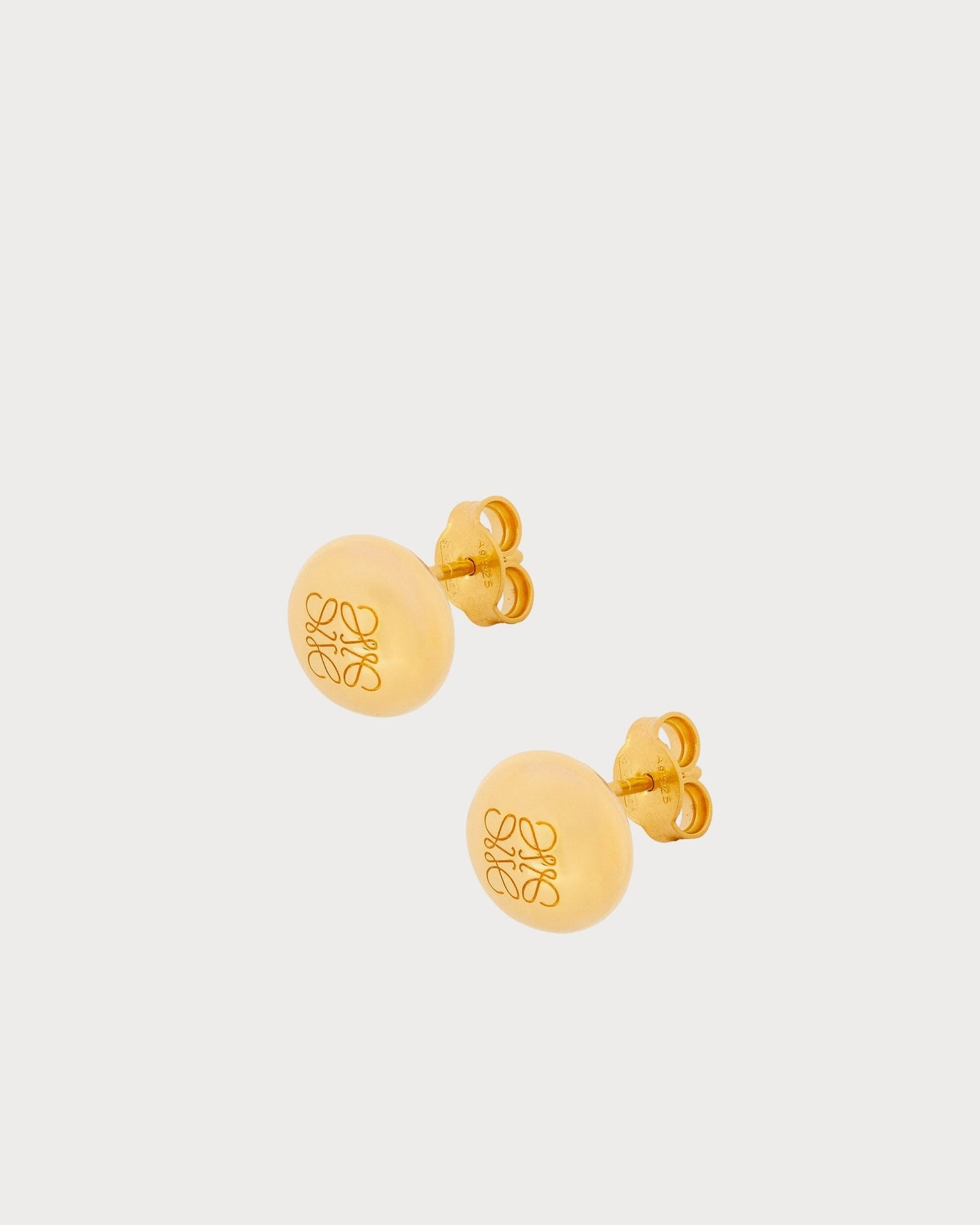 LOEWE Anagram Pebble Stud Earrings in Sterling Silver(2 Colors)