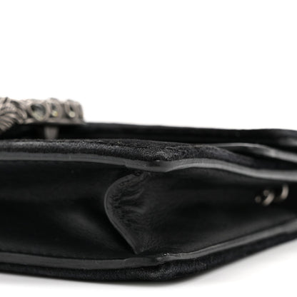 Velvet Super Mini Dionysus Shoulder Bag Black