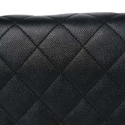 Caviar Quilted Large Business Affinity Flap Black