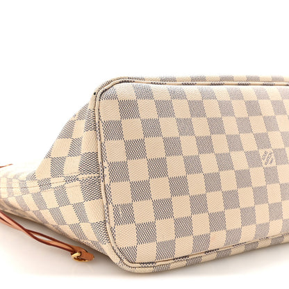 Damier Azur Neo Neverfull MM Rose Ballerine