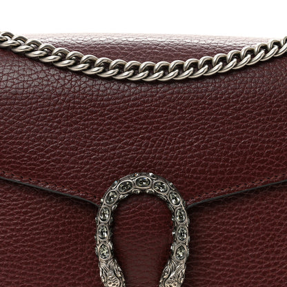 Dollar Calfskin Crystal Mini Dionysus Chain Wallet Vintage Bordeaux