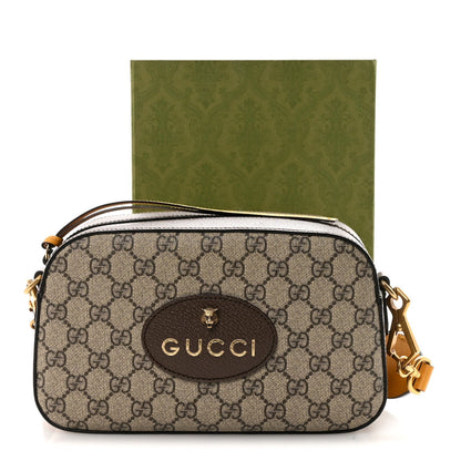 GG Supreme Monogram Web Neo Vintage Shoulder Bag Beige New Acero Crop
