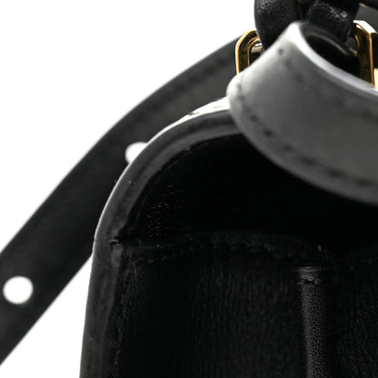 Calfskin Small Barcelona Shoulder Bag Black