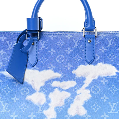 Monogram Clouds Keepall Bandouliere 50 Blue