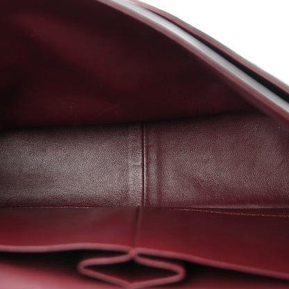 Lambskin Quilted Jumbo Double Flap Black