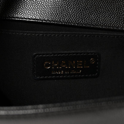 Caviar Quilted Medium Boy Flap Black