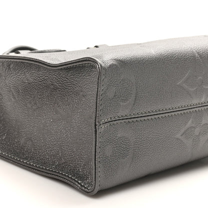 Metallic Empreinte Monogram Giant Onthego PM Gun Metal