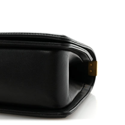 Lambskin Quilted Medium Boy Flap Black