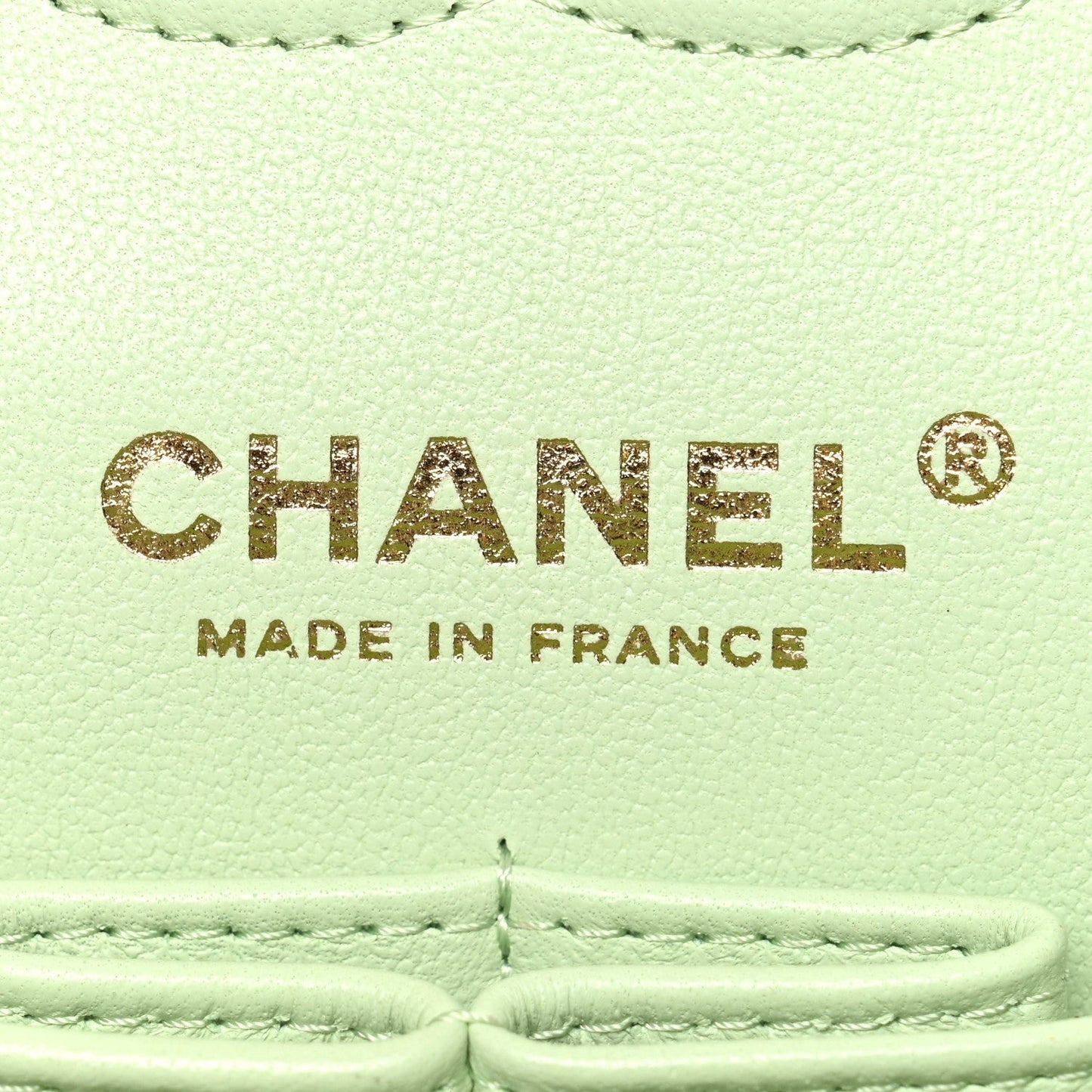 Caviar Quilted Small Double Flap Light Green
