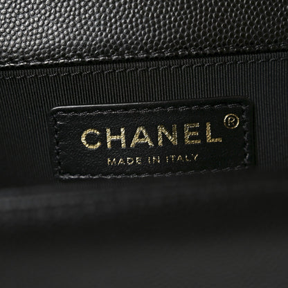 Caviar Quilted Medium Boy Flap Black