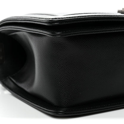 Caviar Quilted Medium Boy Flap Black