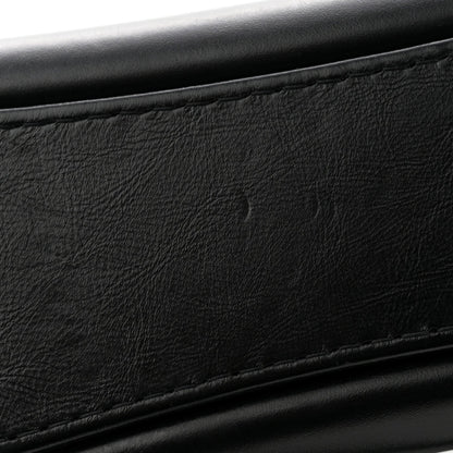 Aged Calfskin Quilted Small Gabrielle Hobo So Black