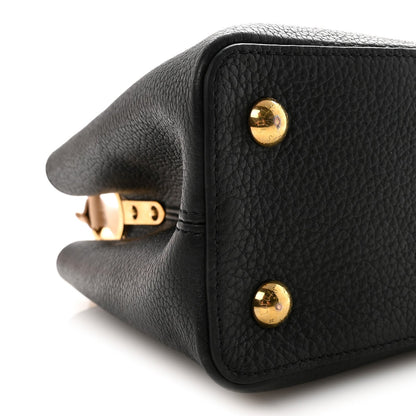 Taurillon Capucines MM Black Beige Red