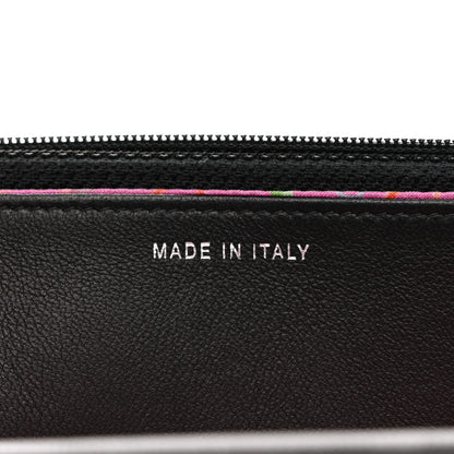 Calfskin Whipstitch Wallet On Chain WOC Black