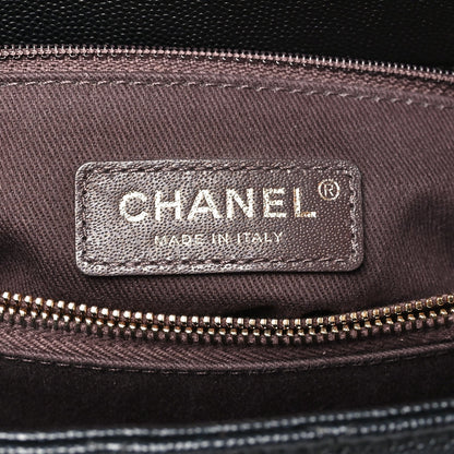 Caviar Quilted Small Coco Chain Handle Flap Black