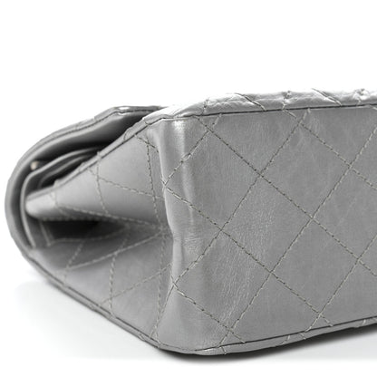 Metallic Aged Calfskin Quilted 2.55 Reissue 226 Flap Silver