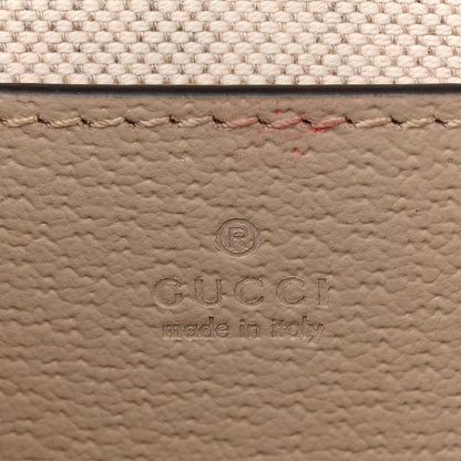 GG Supreme Monogram Textured Dollar Calfskin Web Mini Ophidia Envelope Shoulder Bag Beige Mystic White Oatmeal
