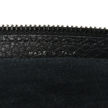 Grained Calfskin Large Slouchy Banana Bag Black