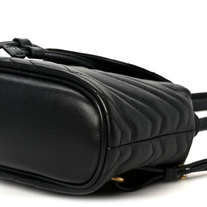 Calfskin Matelasse GG Marmont Flap Backpack Black