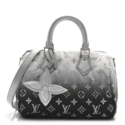 Nylon Monogram Gradient LV Snow Speedy Bandouliere 25 Frost