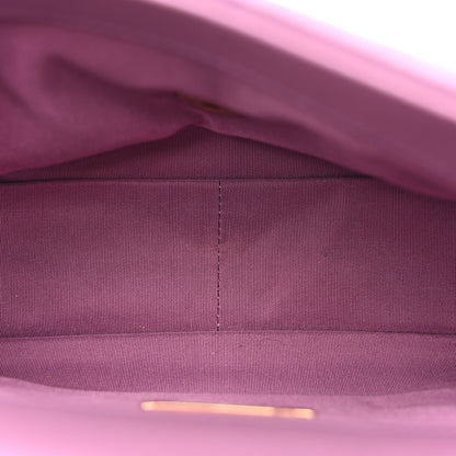 Goatskin Quilted Medium Chanel 19 Flap Purple