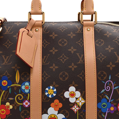 LV X TM Monogram Flowers Keepall Bandouliere 45