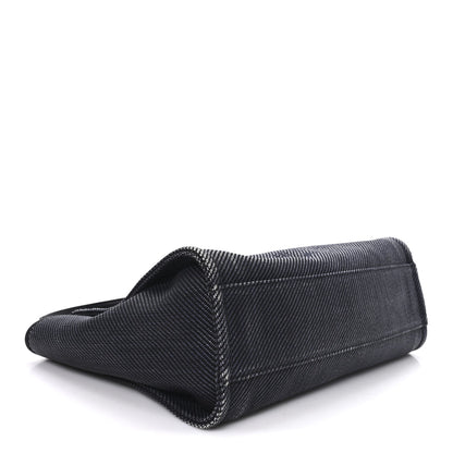 Mixed Fibers Calfskin Small Deauville Tote Black
