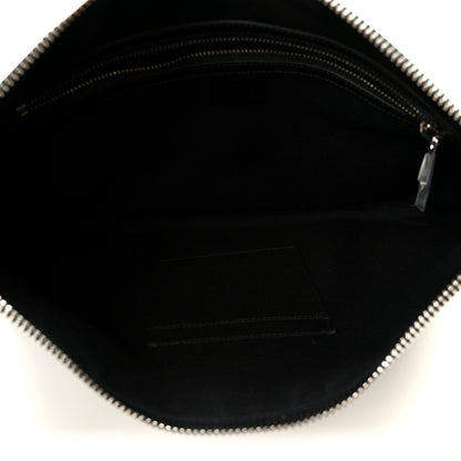Soft GG Supreme Monogram Appia Calfskin Web East West Messenger Bag Black Grey