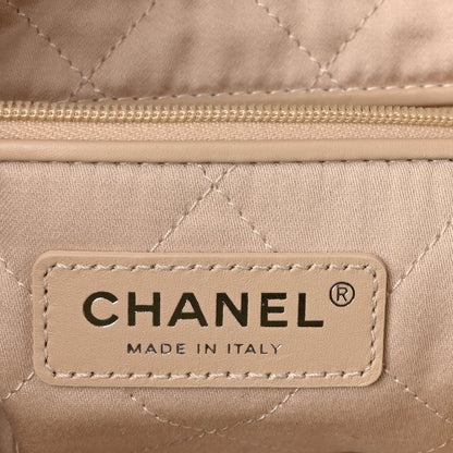 Shiny Calfskin Quilted Small Chanel 22 Ecru