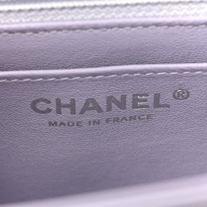 Aged Calfskin Chevron Quilted 2.55 Reissue Mini Flap Light Purple