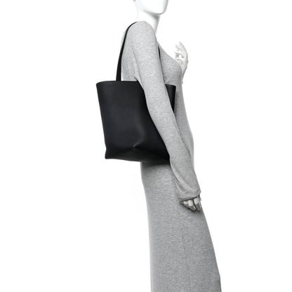 Grained Calfskin Medium N/S Park Tote Black