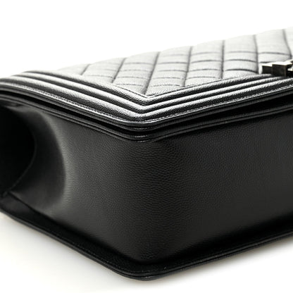 Caviar Quilted New Medium Boy Flap Black
