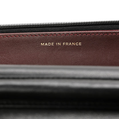 Lambskin Quilted Wallet On Chain WOC Black